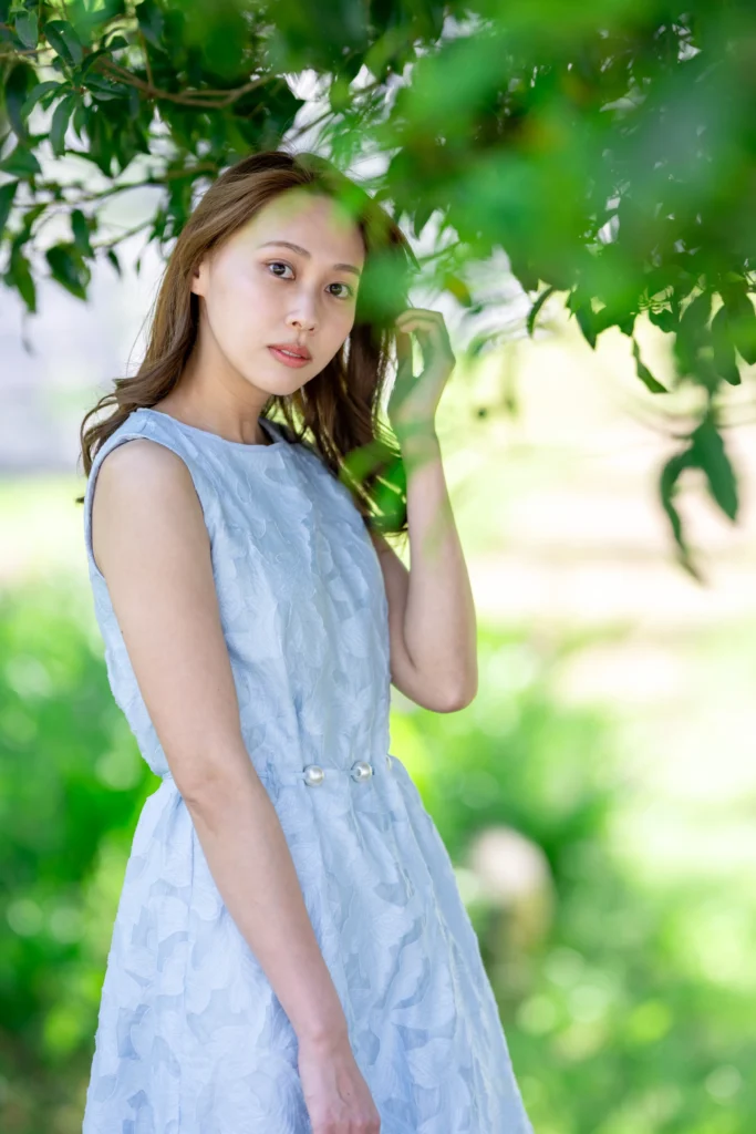 大分で未経験からモデル活動を始めた女性の撮影風景